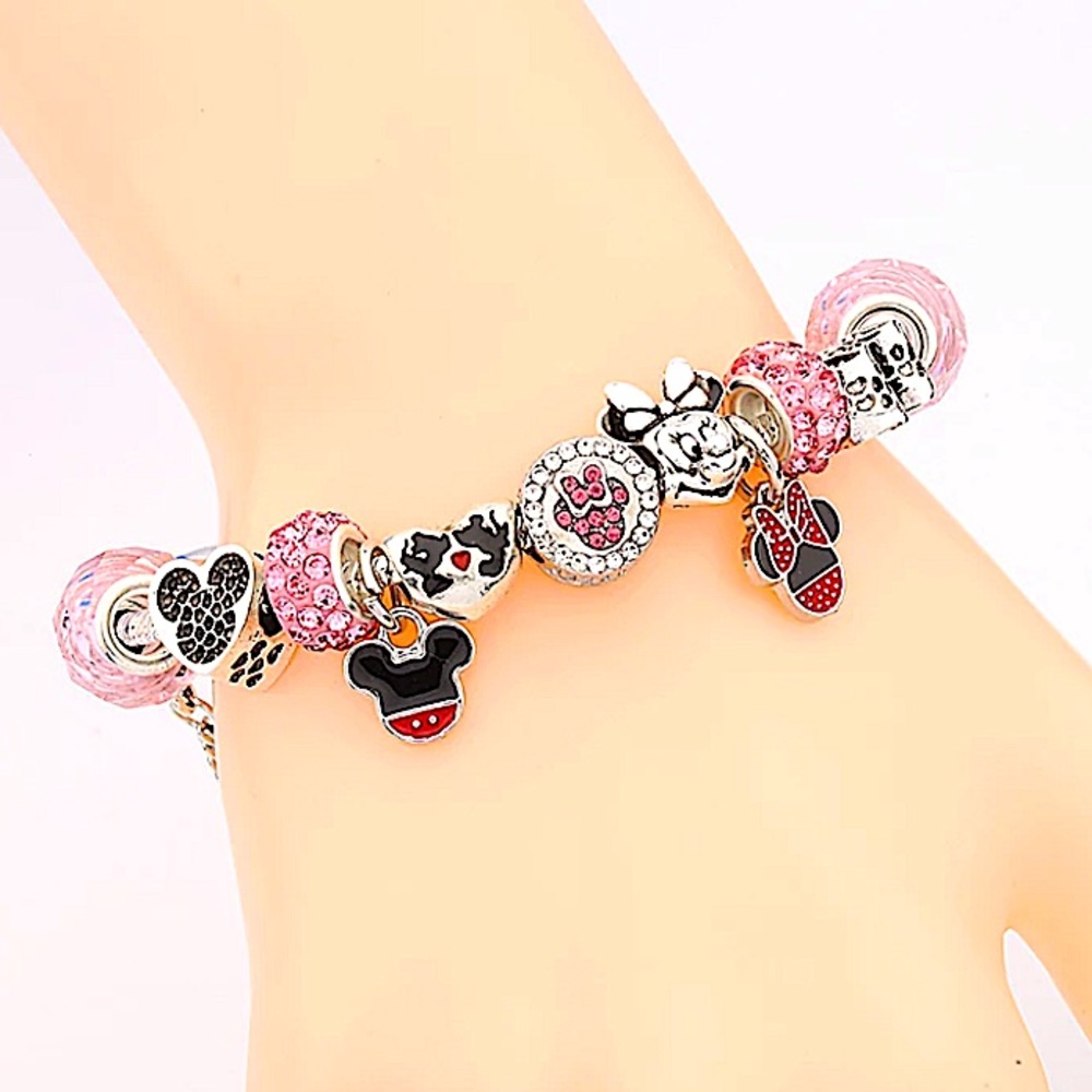 Disney Mickey & Minnie Mouse Pandora Charm Bracelet - Picture 4 of 5